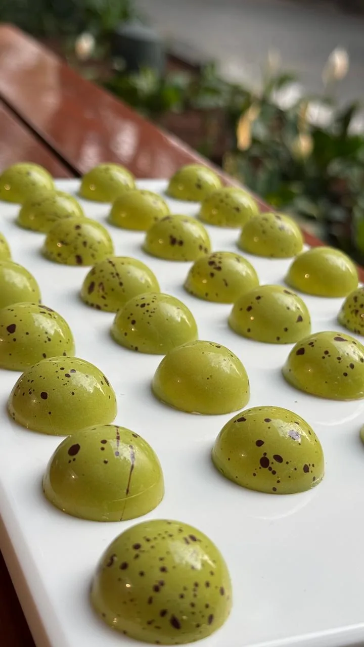 Chocolate bonbon work by pastry chef Apeksha Saste — 3 of 8
